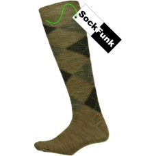 Lambswool Blend Long Argyle Socks - Beige Lambswool Blend Long Argyle Socks - Beige